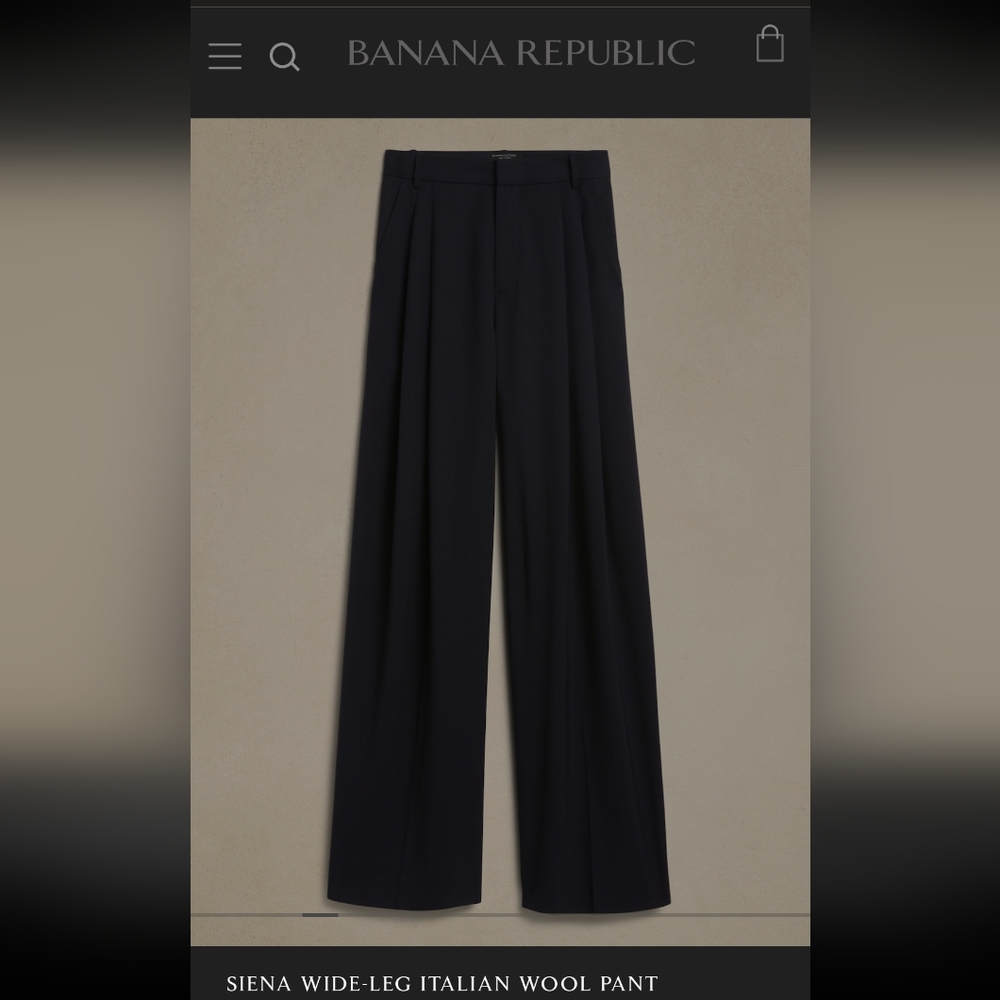 ISO (in search of) Siena wide-leg Italian wool pant